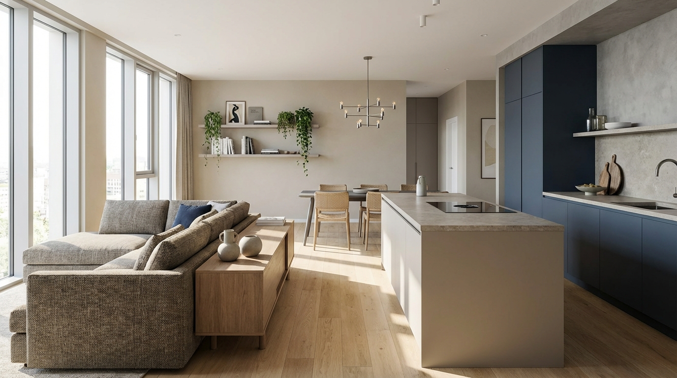 Кухня-гостиная - дизайн открытой планировки